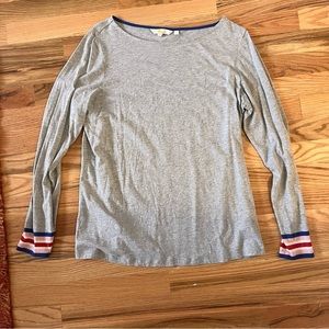 Gray Boden Shirt L with stripes around cuffs